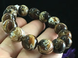 14mm Natural Mexican Sky Beeswax Amber Beads Bracelet
