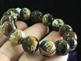 14mm Natural Mexican Sky Beeswax Amber Beads Bracelet