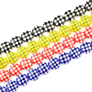 14mm Flat Round Lampwork Glass Beads for Jewelry Making DIY Bracelet Necklace
