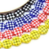 14mm Flat Round Lampwork Glass Beads for Jewelry Making DIY Bracelet Necklace