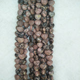 14mm Rhodonite Stone Heart Beads for Jewelry Making - Loose Stone Beads DIY