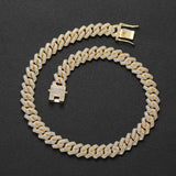 14mm Hip Hop Iced out Cuban Chain Necklace Bling bling Jewelry