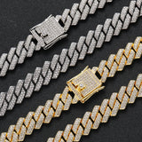 14mm Hip Hop Iced out Cuban Chain Necklace Bling bling Jewelry