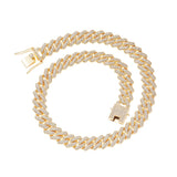 14mm Hip Hop Iced out Cuban Chain Necklace Bling bling Jewelry