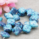 14mm Hot Riverstones Rain Flower Rainbow Stones Gems Diagonal Square