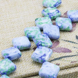 14mm Hot Riverstones Rain Flower Rainbow Stones Gems Diagonal Square
