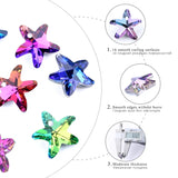 14mm Starfish Pendant Glass Beads Crystal Charms DIY Jewelry Making 12pcs/lot