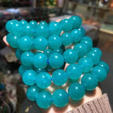 14mm Natural Amazonite Green Necklace Hand String Bracelet Jewelry