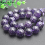 14mm Amethyst Stone Round Loose Beads Crystal for DIY Jewelry