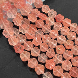 14mm Natural Flower Quartz Crystal Agates Jades Stone Beads Spacer Loose