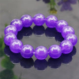 14mm Amethyst Crystal Bracelet Handmade Jewelry for Women