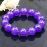 14mm Amethyst Crystal Bracelet Handmade Jewelry for Women