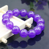14mm Amethyst Crystal Bracelet Handmade Jewelry for Women