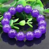 14mm Amethyst Crystal Bracelet Handmade Jewelry for Women