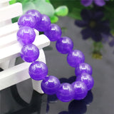 14mm Amethyst Crystal Bracelet Handmade Jewelry for Women