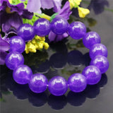 14mm Amethyst Crystal Bracelet Handmade Jewelry for Women