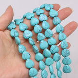 14mm Semi-precious Stone Beads Heart Tiger Eye Opal Agates Quartz