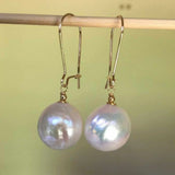 14mm Baroque Freshwater Pearl Earrings 14k - Party CARNIVAL Easter Women