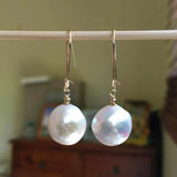 14mm Baroque Freshwater Pearl Earrings 14k - Party CARNIVAL Easter Women
