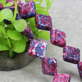 14mm Purple Riverstones Rain Flower Loose Beads for DIY Crafts