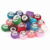 14mm Resin Charms Beads for Bracelets Silver Plated, 100pcs