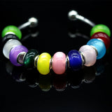 14mm Resin Silver Plated Charms Beads for Bracelets, DIY European Beads