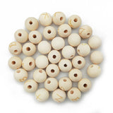 14mm Round Green Wood Letter Beads for DIY Jewelry Making 50Pcs