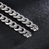 14mm Cuban Link Chain Bracelet Men Stainless Steel