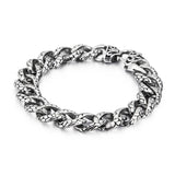 14mm Cuban Link Chain Bracelet Men Stainless Steel