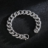 14mm Cuban Link Chain Bracelet Men Stainless Steel