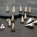 14mm Silver Cone Spots Metal Studs Rivets Spikes Screws DIY