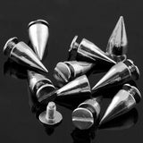 14mm Silver Cone Spots Metal Studs Rivets Spikes Screws DIY