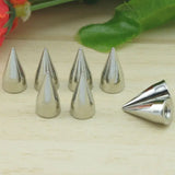 14mm Silver Cone Spots Metal Studs Rivets Spikes Screws DIY