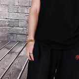14mm 3-color 2-layer Stainless Steel Chain Bracelet Men's Metal Magnetic Buckle