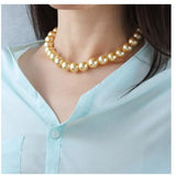 14mm Yellow Shell Pearl Necklace