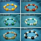 14mm Natural Agate Diamond Crystal Bracelet