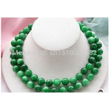 14mm Green TaiWan Jasper Bead Necklace