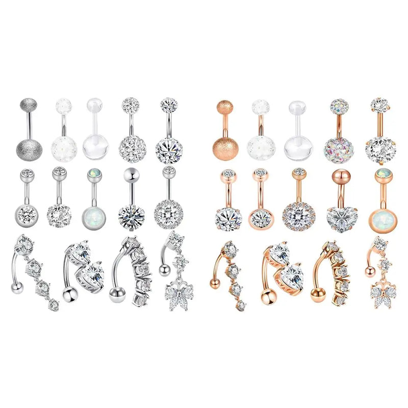 14G Belly Button Rings Stainless Steel Women