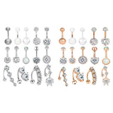 14G Belly Button Rings Stainless Steel Women