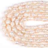 14pcs 8x12mm Freshwater Baroque Pearl Beads Jewelry Making Loose Spacer Beads