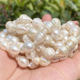 14pcs 8x12mm Freshwater Baroque Pearl Beads Jewelry Making Loose Spacer Beads