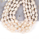 14pcs 8x12mm Natural Freshwater Baroque Pearls Beads Jewelry Making