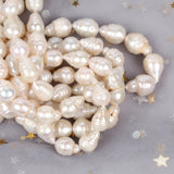 14pcs 8x12mm Natural Freshwater Baroque Pearls Beads Jewelry Making