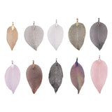 14pcs Iron Electroplate Grape Leaf Pendants DIY Jewelry Making Crafts Mix