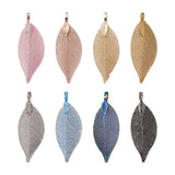 14pcs Iron Electroplate Grape Leaf Pendants DIY Jewelry Making Crafts Mix