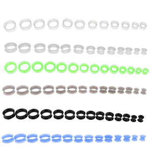 14pcs Silicone Ear Tunnel Plugs Gauge Expander Stretching Kit
