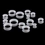 14pcs Silicone Ear Tunnel Plugs Gauge Expander Stretching Kit