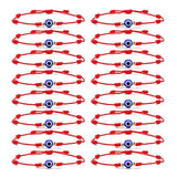 14pcs Eye Evil Bracelets 7 Knots Braided Rope Red Bracelet Jewelry