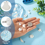 14pcs Natural Shell Pendants for Jewelry Making