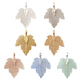14pcs Grape Leaf Filigree Pendant for Jewelry Making